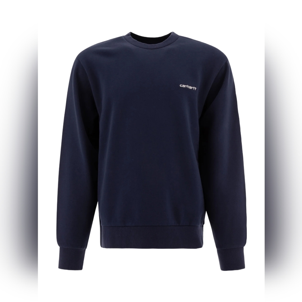 Carhartt WIP Work In Progress Script Embroidered Crewneck Sweatshirt Navy XXL